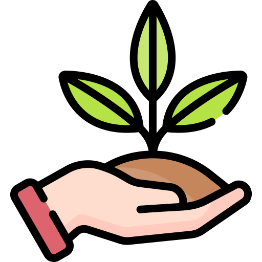mao segurando uma planta